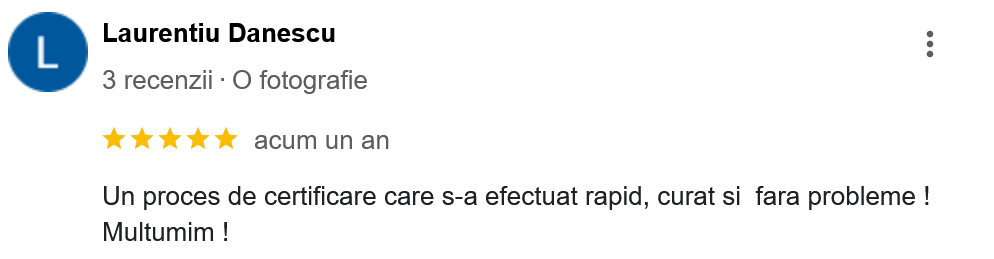 Laurentiu Danescu certificare iso